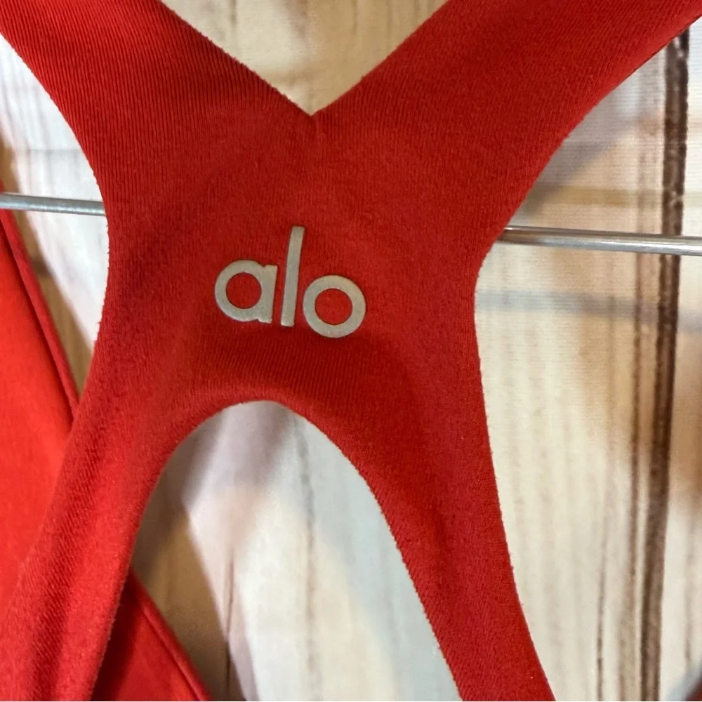 ALO Yoga Vibrant Red Sports Bra